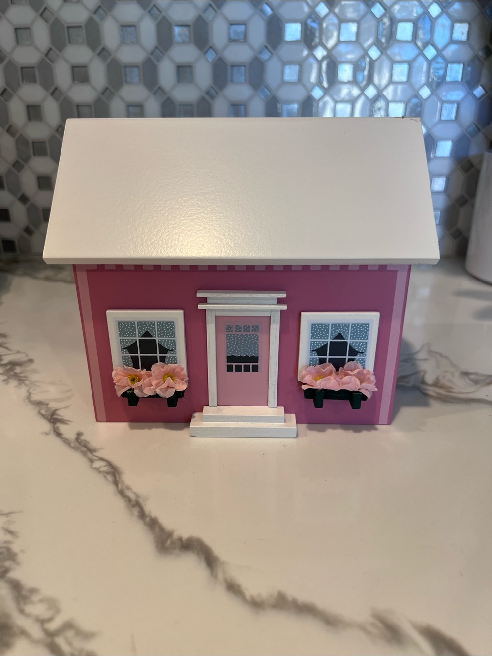 Recipe Music Box Country Cottage Pink White 'My Favorite Things' Theme Music